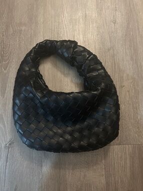 Urban Expressions Black Quilted Crossbody with Gold Accents